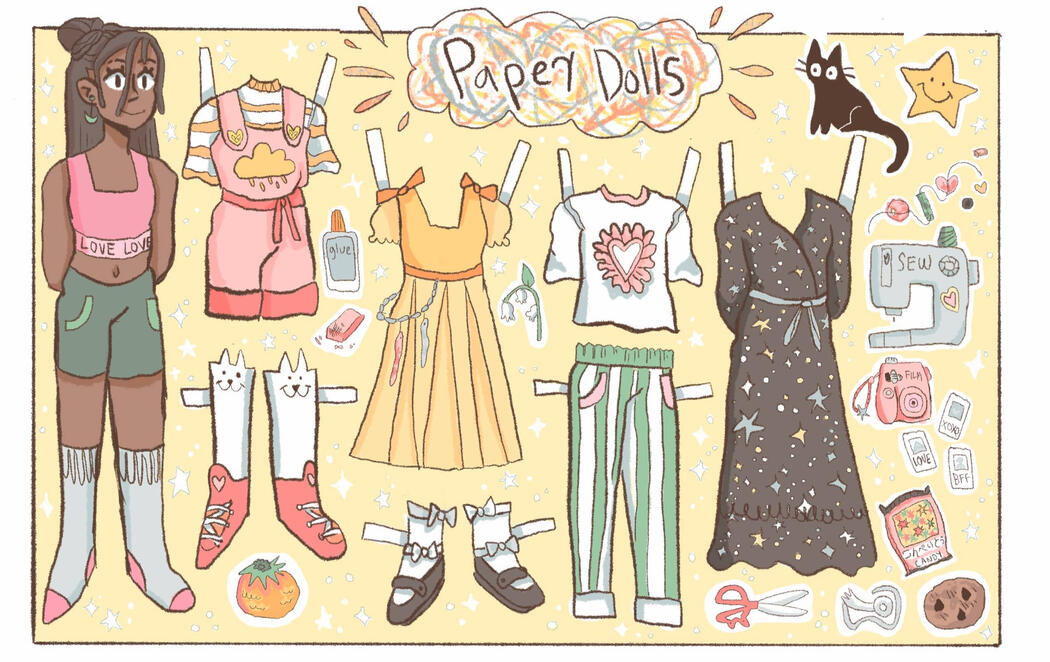 Paper doll for sale in Loberta, the Art Vending Machine