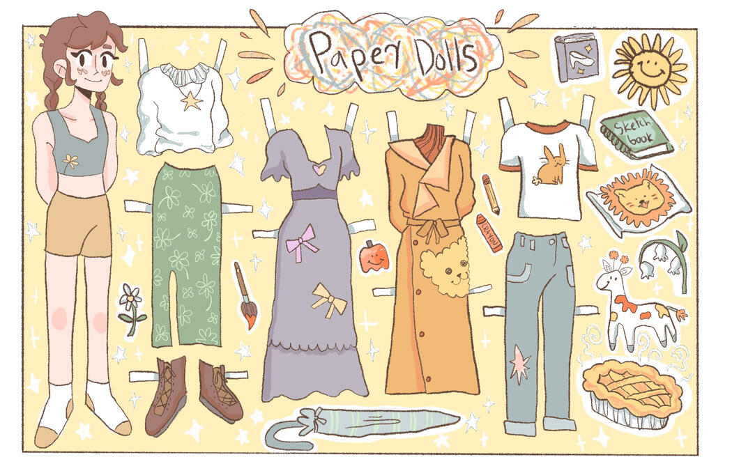 Paper doll for sale in Loberta, the Art Vending Machine