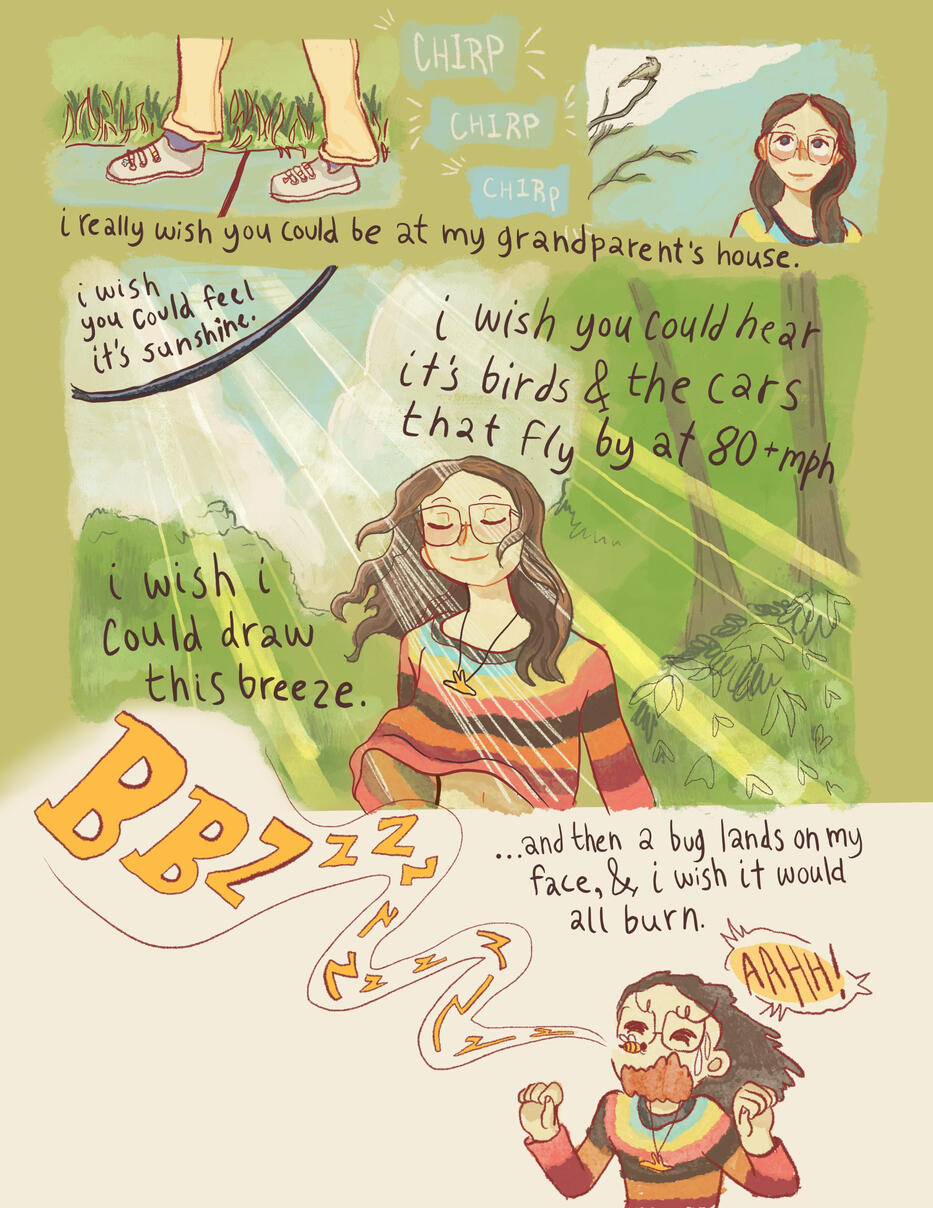 Painting of the moon over the ocean.