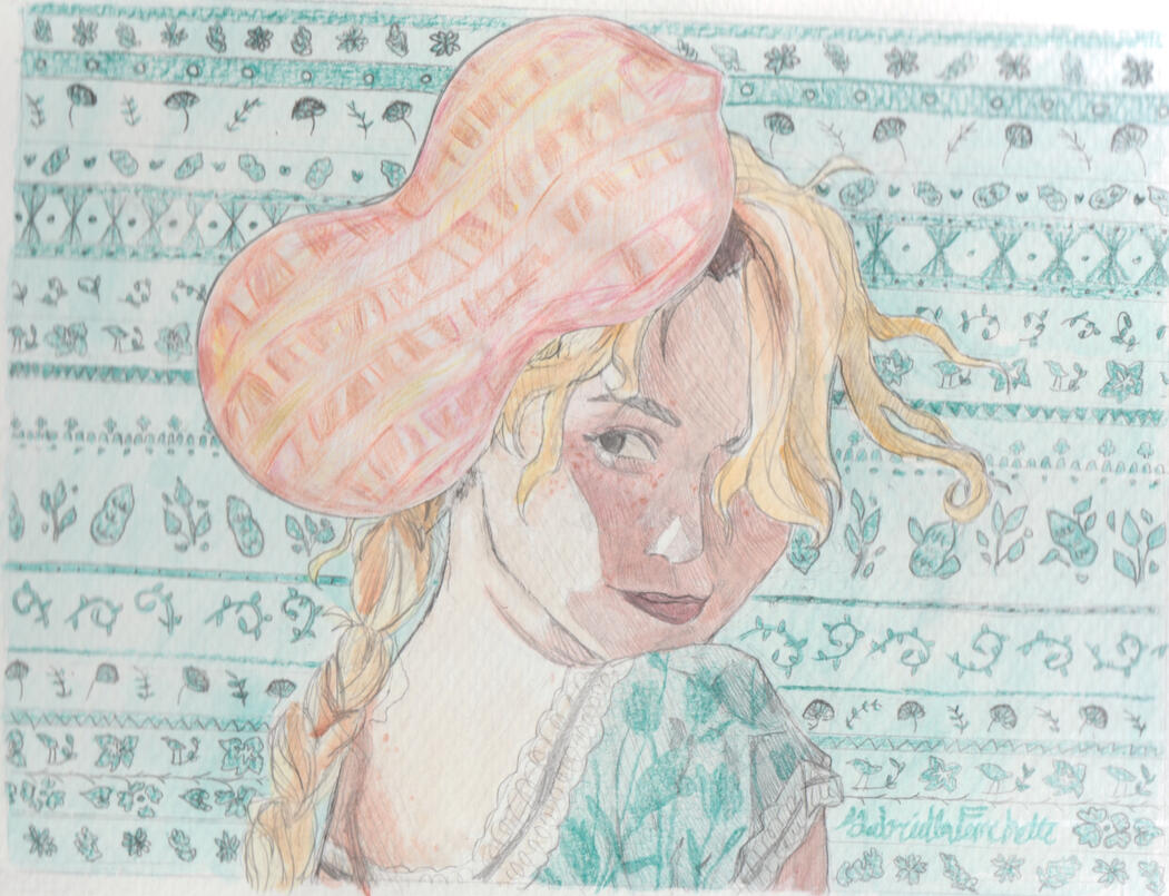 Painting of the moon over the ocean.